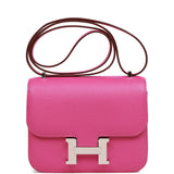 Hermes Constance 18 Magnolia Evercolor Palladium Hardware