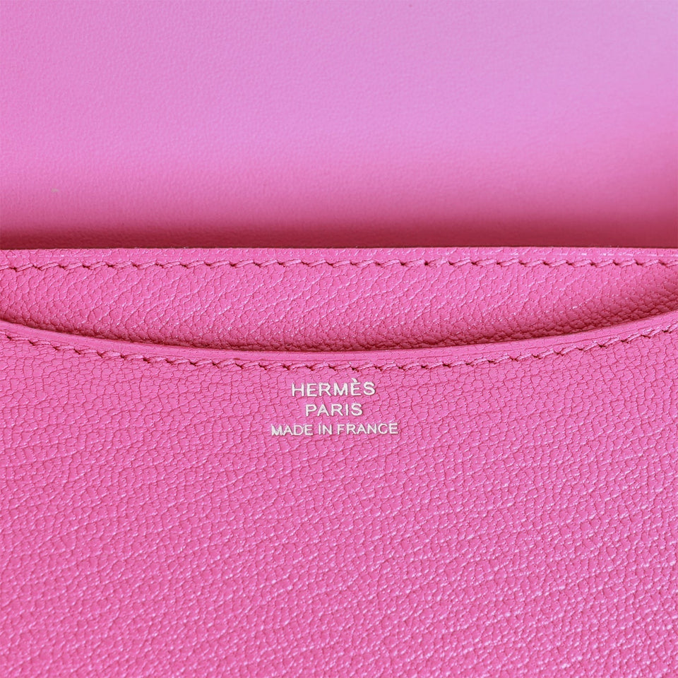 Hermes Constance 18 Magnolia Evercolor Palladium Hardware