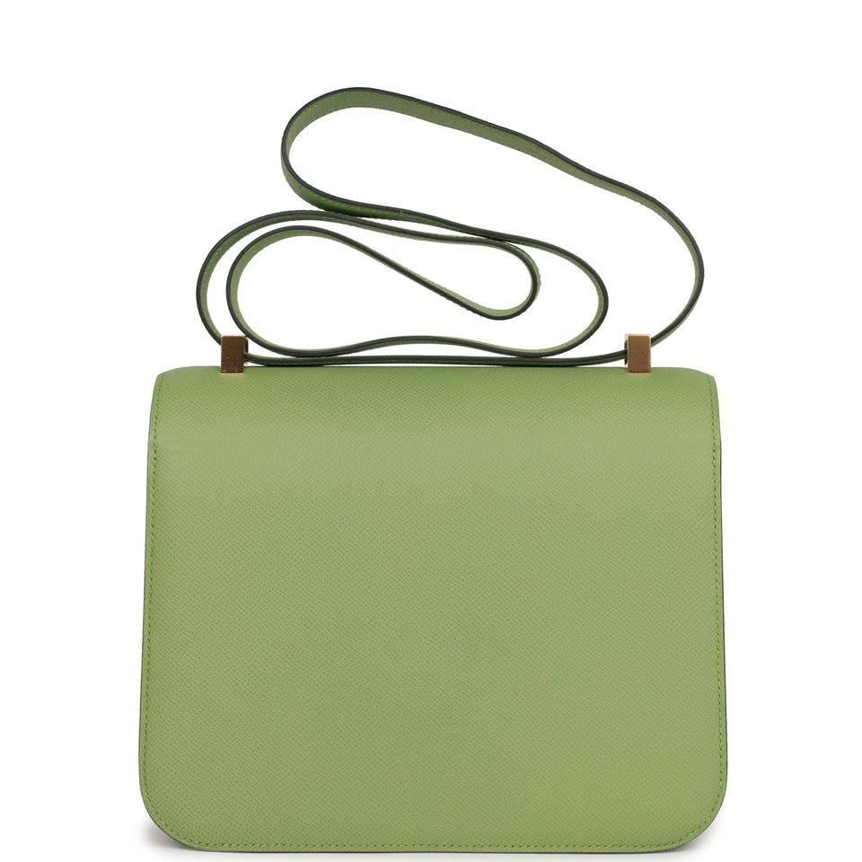 Hermes Constance 24 Vert Criquet Epsom Gold Hardware