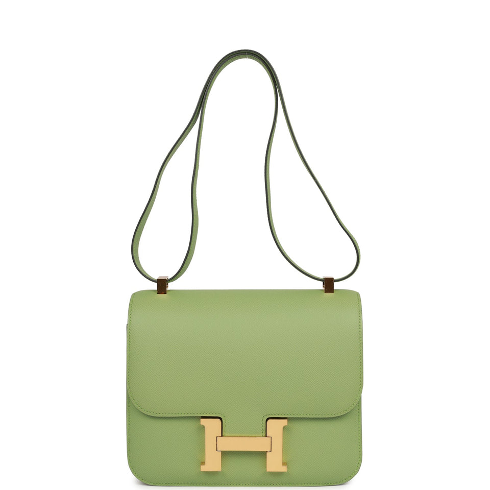 Hermes Constance 24 Vert Criquet Epsom Gold Hardware
