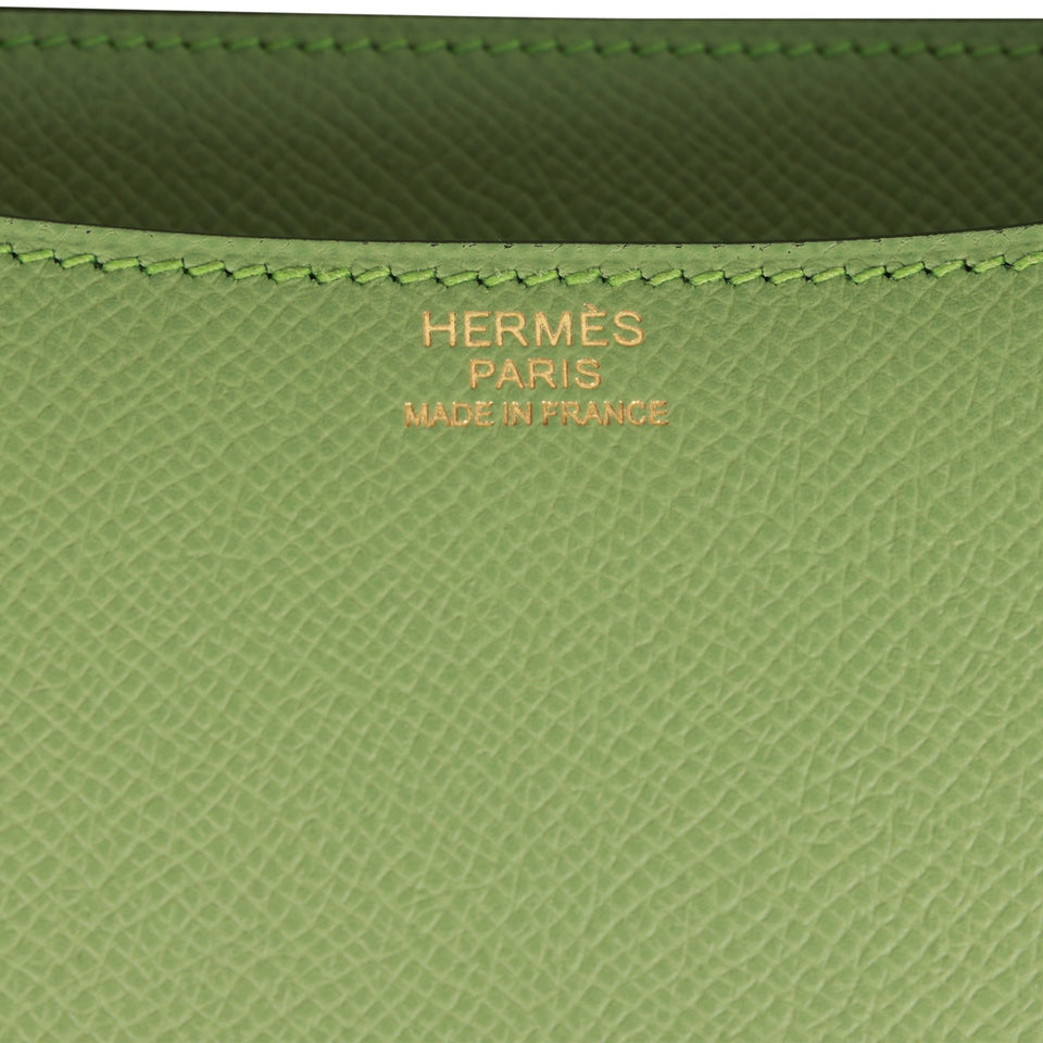 Hermes Constance 24 Vert Criquet Epsom Gold Hardware