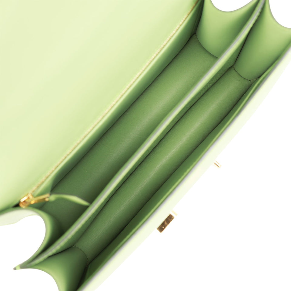 Hermes Constance 24 Vert Criquet Epsom Gold Hardware