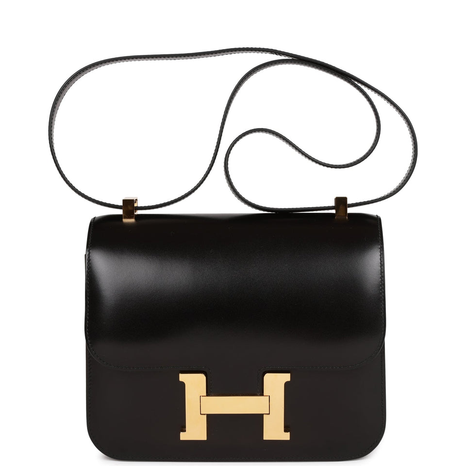 Hermes Constance 24 Black Box Gold Hardware