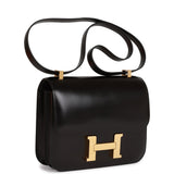 Hermes Constance 24 Black Box Gold Hardware