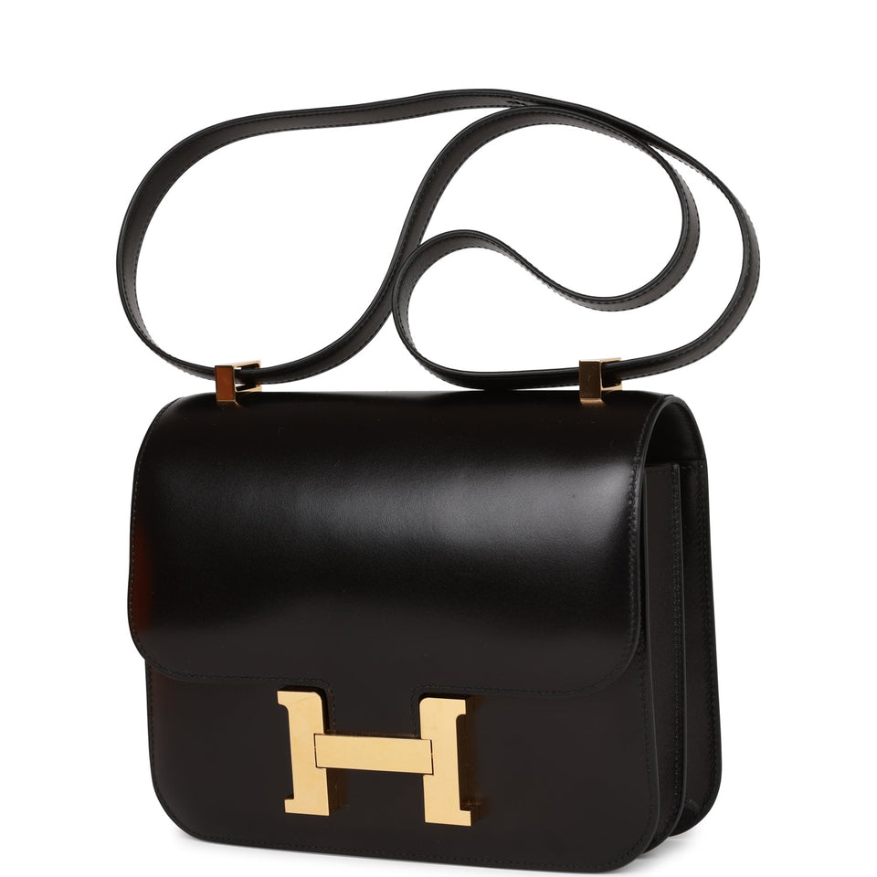 Hermes Constance 24 Black Box Gold Hardware