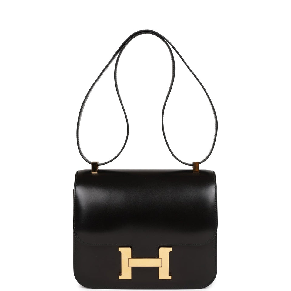 Hermes Constance 24 Black Box Gold Hardware