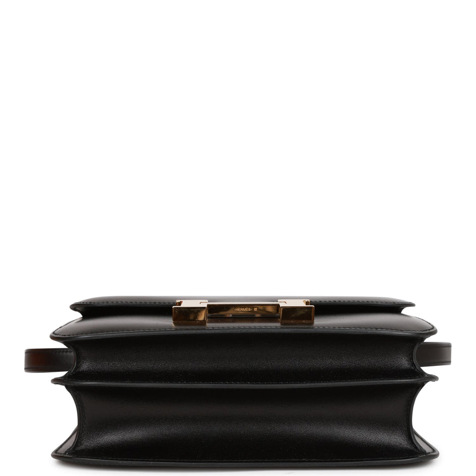 Hermes Constance 24 Black Box Gold Hardware