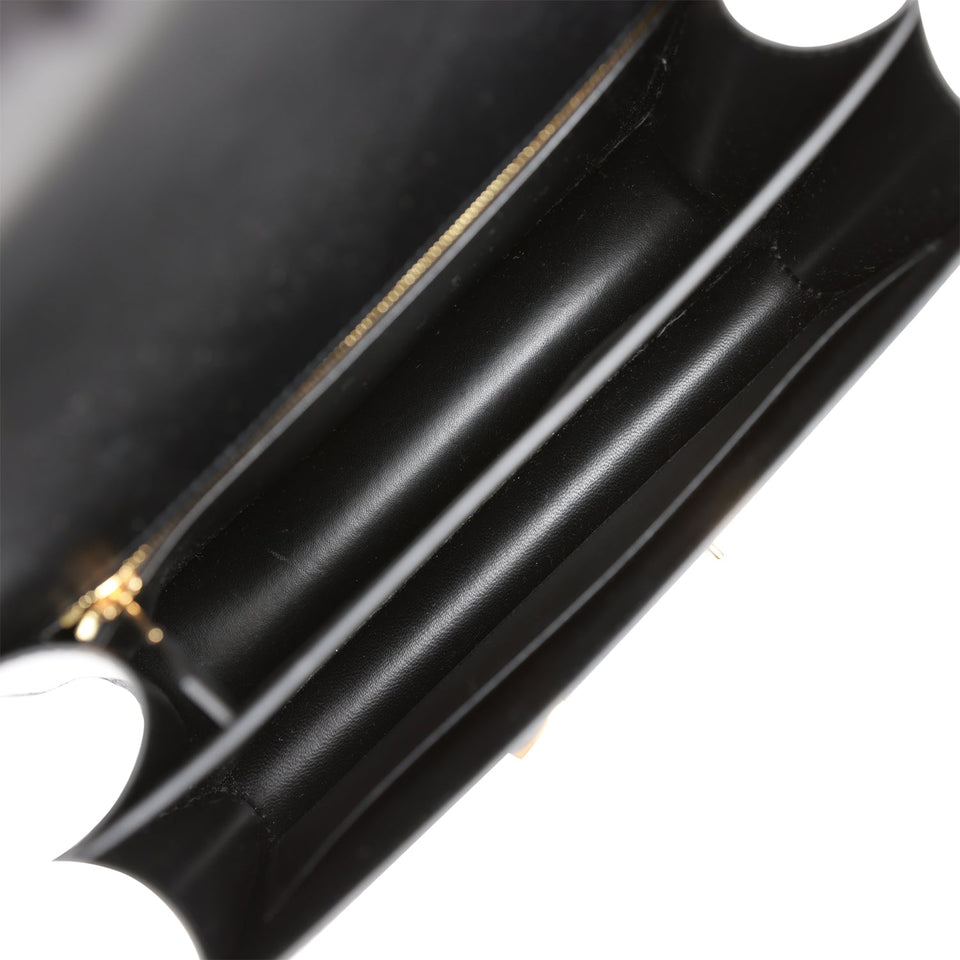 Hermes Constance 24 Black Box Gold Hardware
