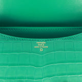 Hermes Constance 18 Vert Jade Matte Alligator Gold Hardware