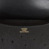 Hermes Constance 18 Black Ostrich Rose Gold Hardware
