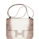 Hermes Constance 1-24 Himalaya Matte Niloticus Crocodile Palladium Hardware