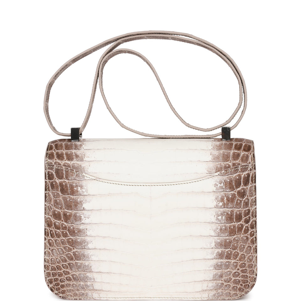 Hermes Constance 1-24 Himalaya Matte Niloticus Crocodile Palladium Hardware