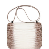 Hermes Constance 1-24 Himalaya Matte Niloticus Crocodile Palladium Hardware