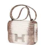 Hermes Constance 1-24 Himalaya Matte Niloticus Crocodile Palladium Hardware