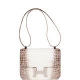 Hermes Constance 1-24 Himalaya Matte Niloticus Crocodile Palladium Hardware