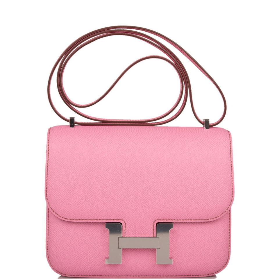Hermes Constance 18 Bubblegum Epsom Palladium Hardware