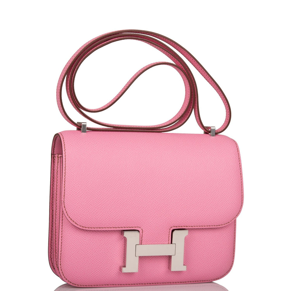 Hermes Constance 18 Bubblegum Epsom Palladium Hardware