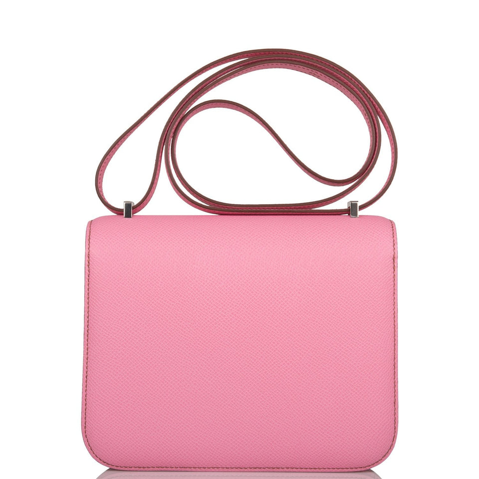 Hermes Constance 18 Bubblegum Epsom Palladium Hardware