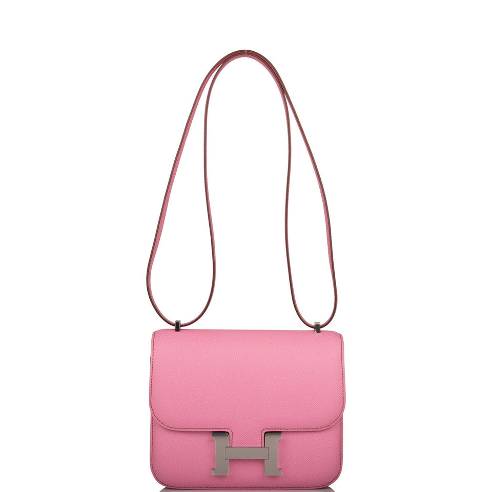 Hermes Constance 18 Bubblegum Epsom Palladium Hardware