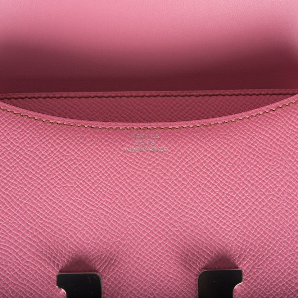 Hermes Constance 18 Bubblegum Epsom Palladium Hardware
