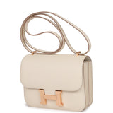 Hermes Special Order (HSS) Constance 18 Craie Verso Epsom Rose Gold Hardware