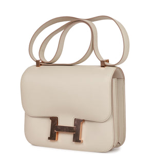 Hermes Constance 24 Gris Perle Evercolor Rose Gold Hardware