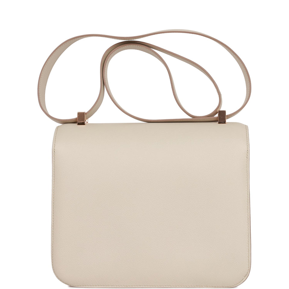 Hermes Constance 24 Gris Perle Evercolor Rose Gold Hardware