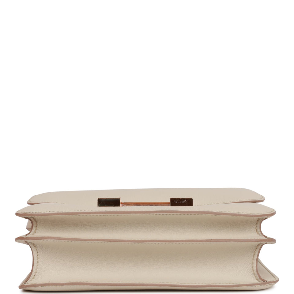 Hermes Constance 24 Gris Perle Evercolor Rose Gold Hardware