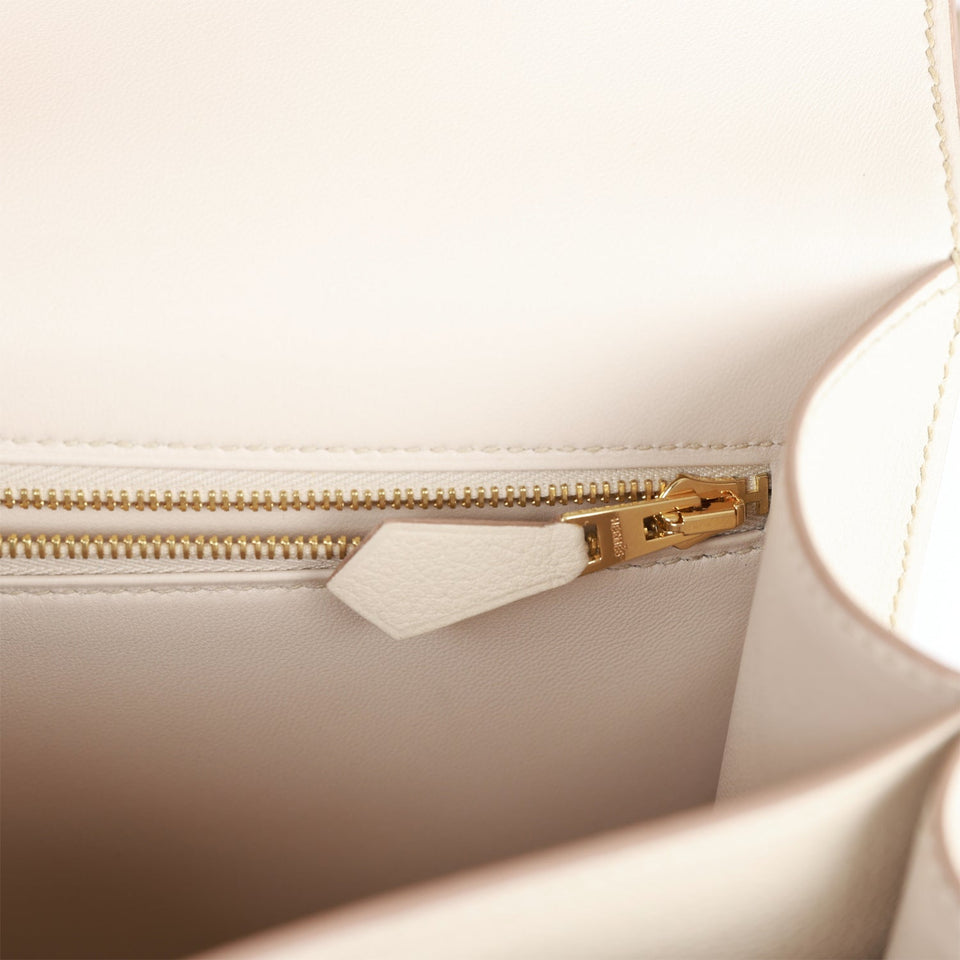 Hermes Constance 24 Gris Perle Evercolor Rose Gold Hardware