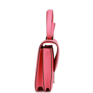 Hermes Constance 18 Rose Azalee Swift Palladium Hardware