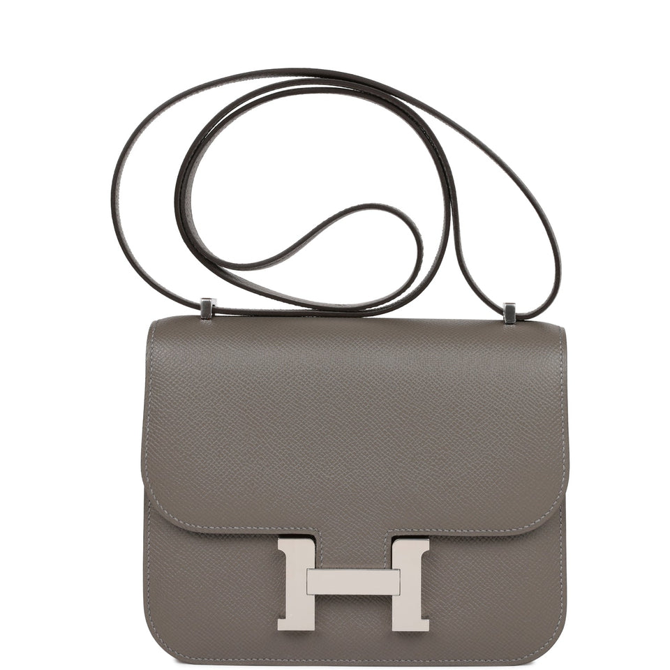 Hermes Constance 18 Gris Meyer Epsom Palladium Hardware