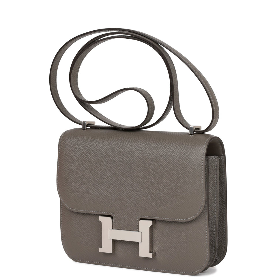 Hermes Constance 18 Gris Meyer Epsom Palladium Hardware