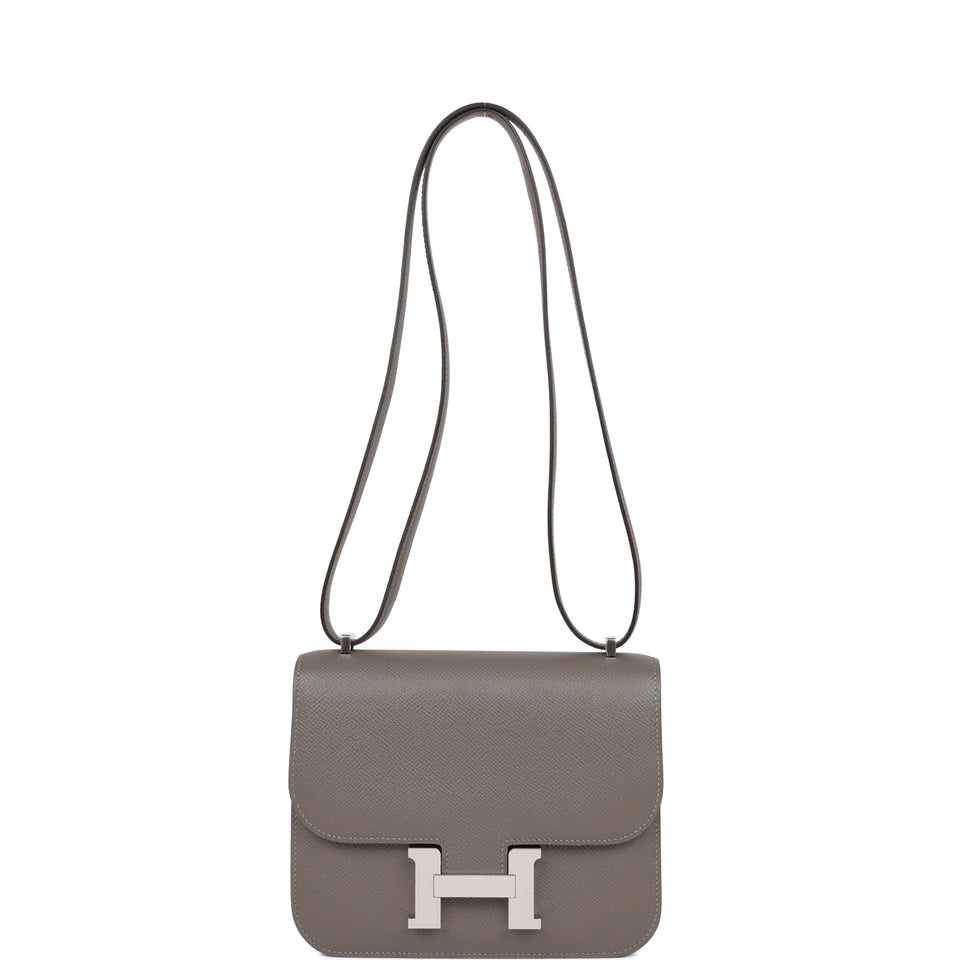 Hermes Constance 18 Gris Meyer Epsom Palladium Hardware