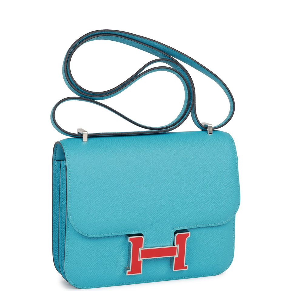 Hermes Constance 18 Bleu du Nord Epsom Palladium Hardware