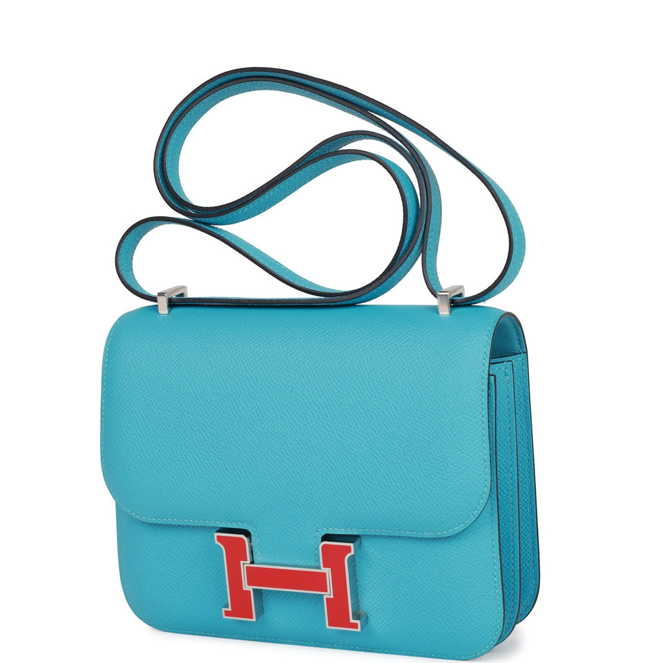 Hermes Constance 18 Bleu du Nord Epsom Palladium Hardware