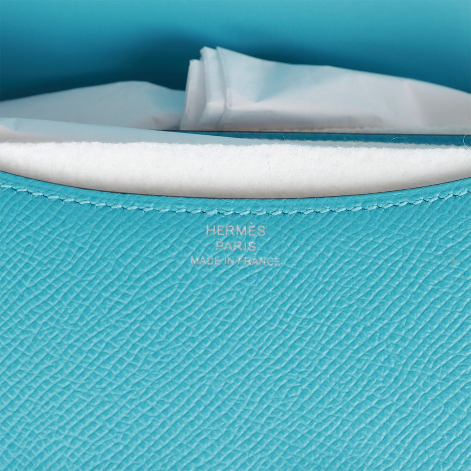 Hermes Constance 18 Bleu du Nord Epsom Palladium Hardware