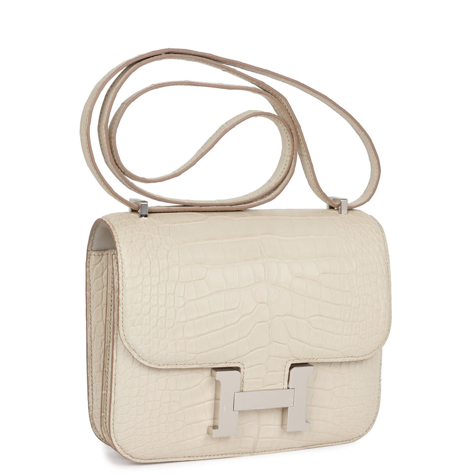 Hermes Constance 18 Beton Matte Alligator Palladium Hardware