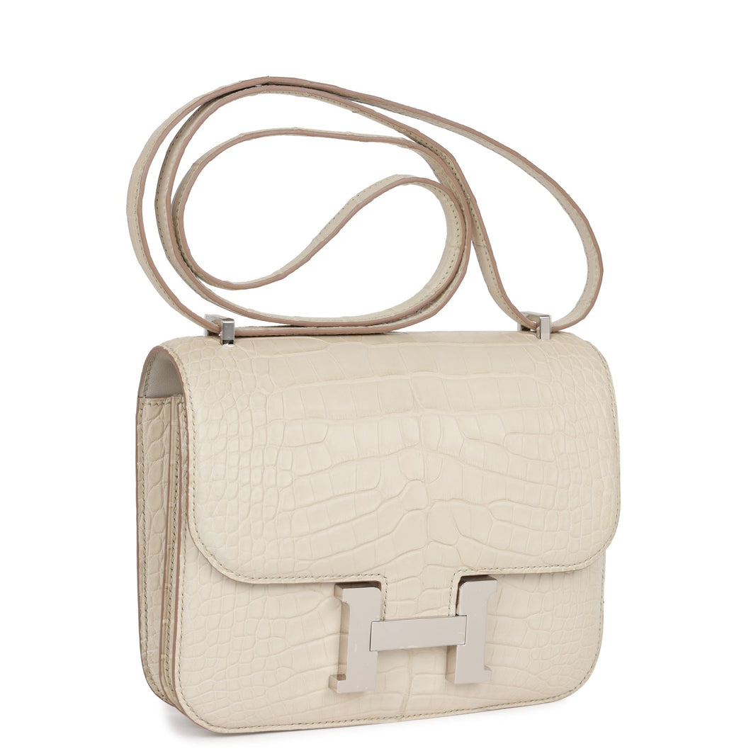 Hermes Constance 18 Beton Matte Alligator Palladium Hardware