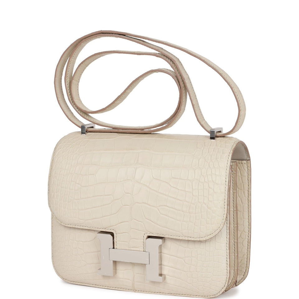 Hermes Constance 18 Beton Matte Alligator Palladium Hardware