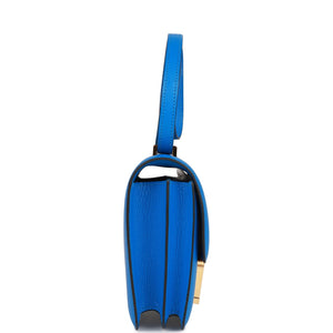 Hermes Constance 18 Bleu Hydra Chevre Gold Hardware