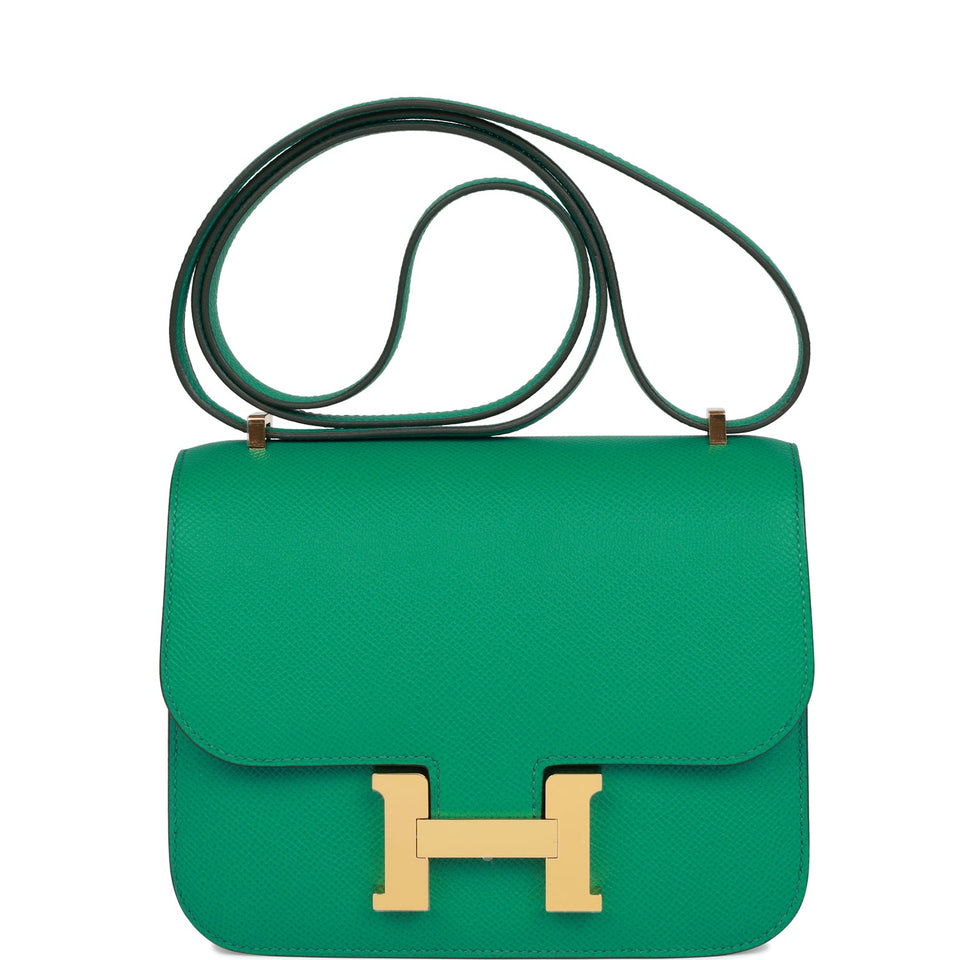 Hermes Constance 18 Vert Jade Epsom Gold Hardware