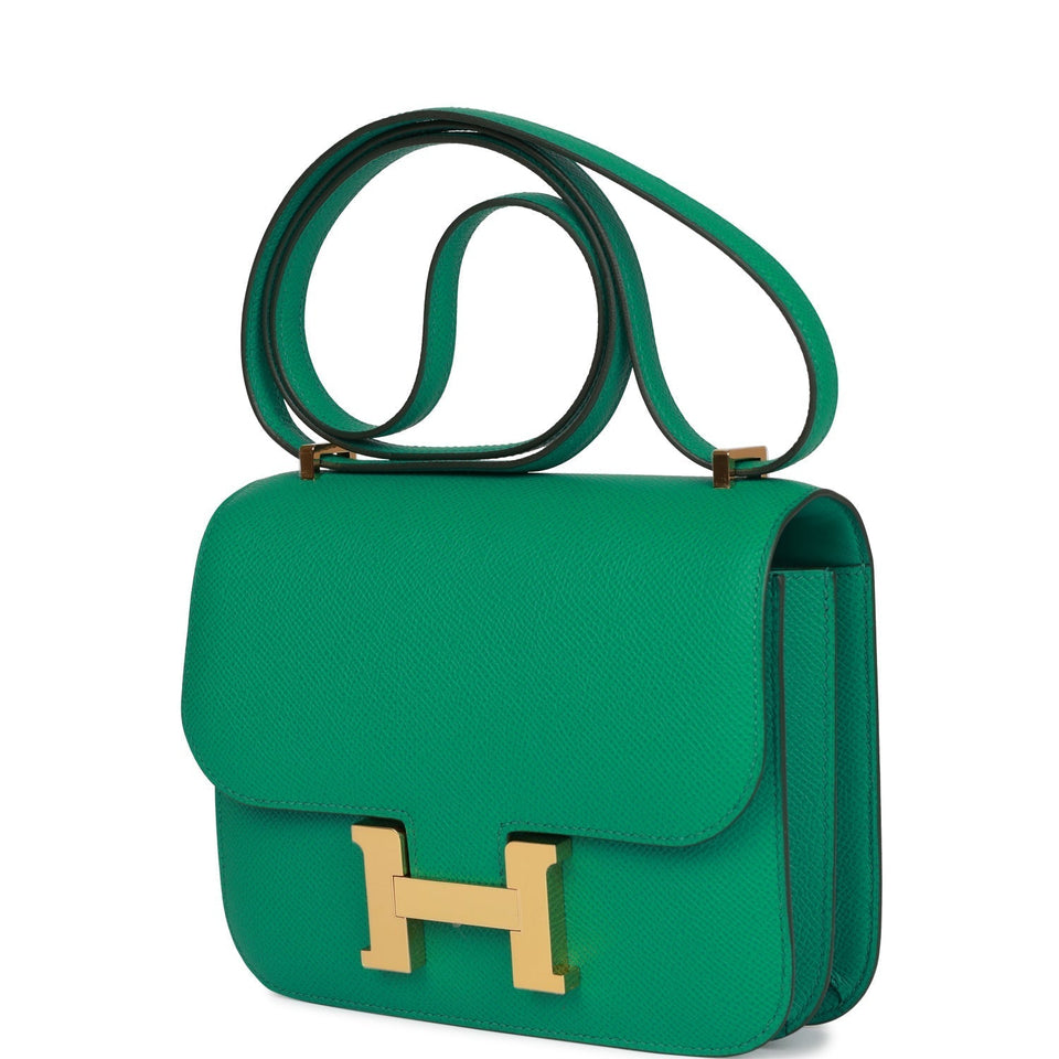 Hermes Constance 18 Vert Jade Epsom Gold Hardware