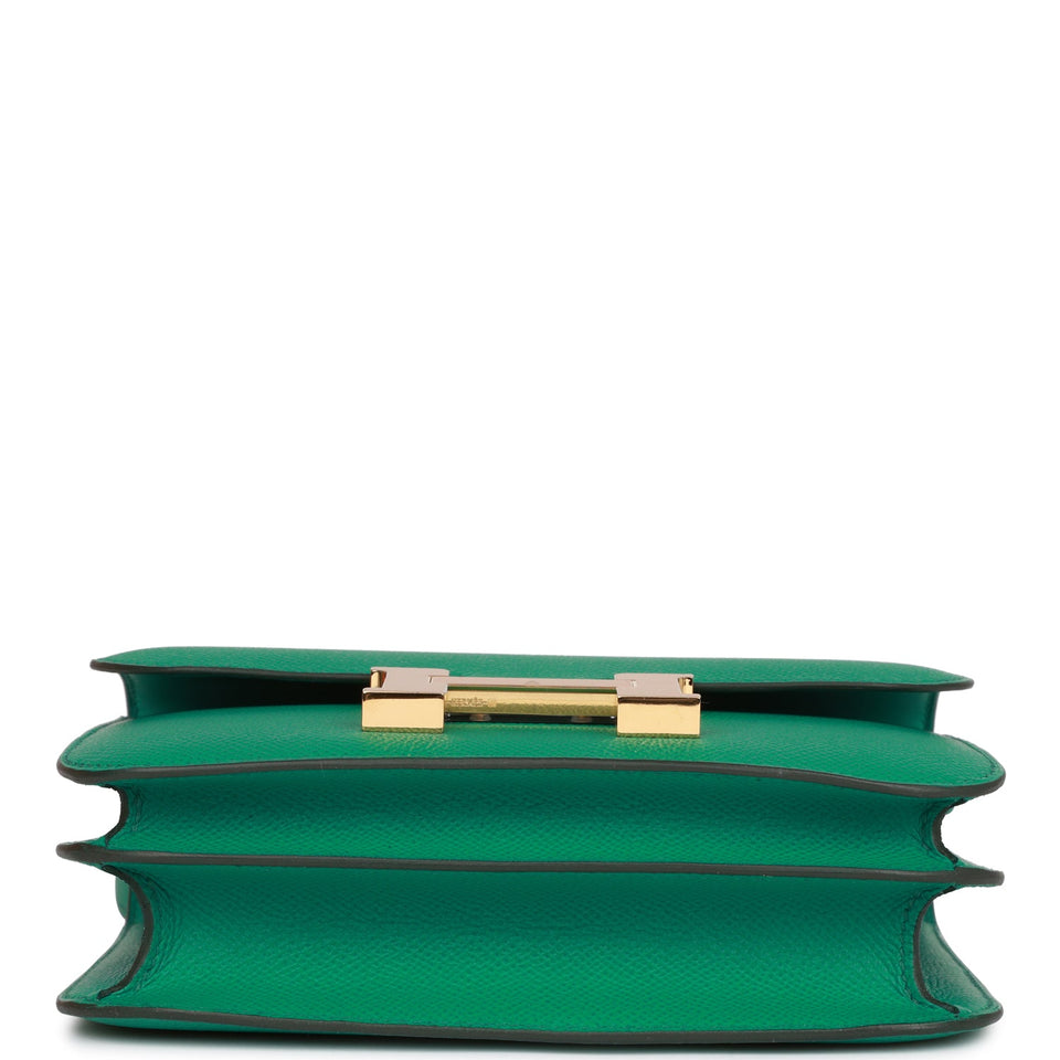 Hermes Constance 18 Vert Jade Epsom Gold Hardware
