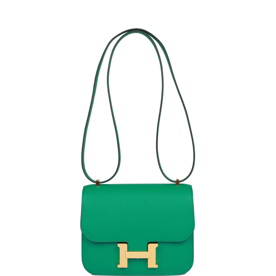 Hermes Constance 18 Vert Jade Epsom Gold Hardware