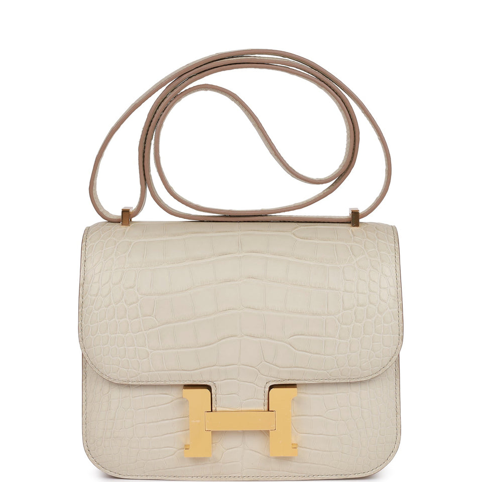Hermes Constance 18 Beton Matte Alligator Gold Hardware