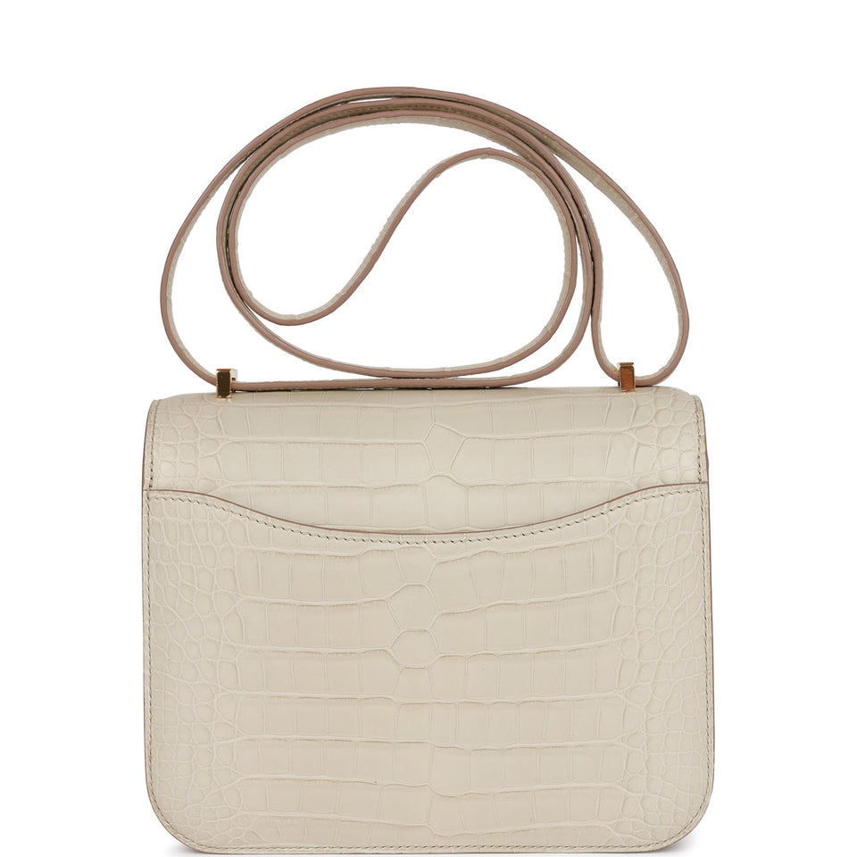 Hermes Constance 18 Beton Matte Alligator Gold Hardware