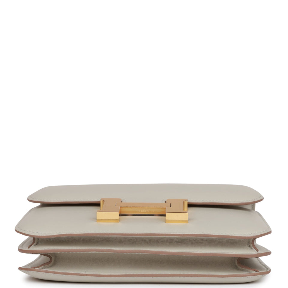 Hermes Constance 18 Gris Perle Swift Gold Hardware