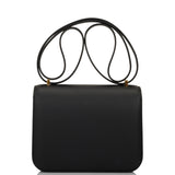Hermes Constance 18 Black Epsom Gold Hardware