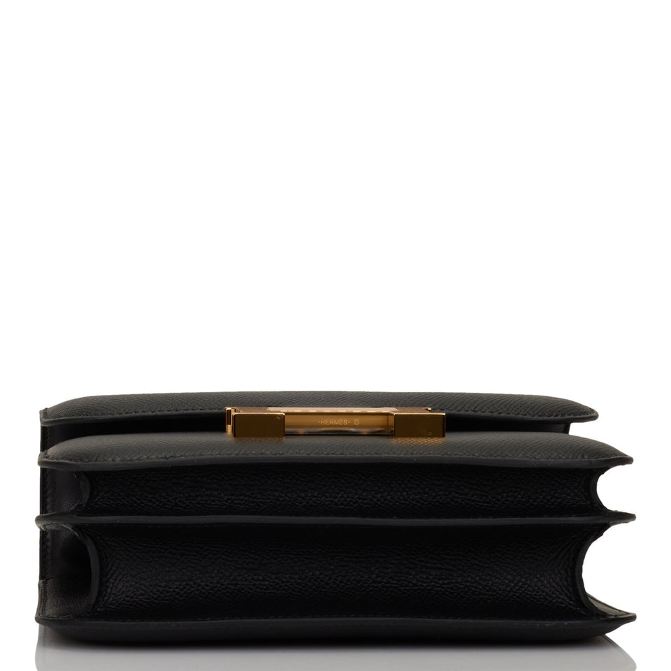 Hermes Constance 18 Black Epsom Gold Hardware