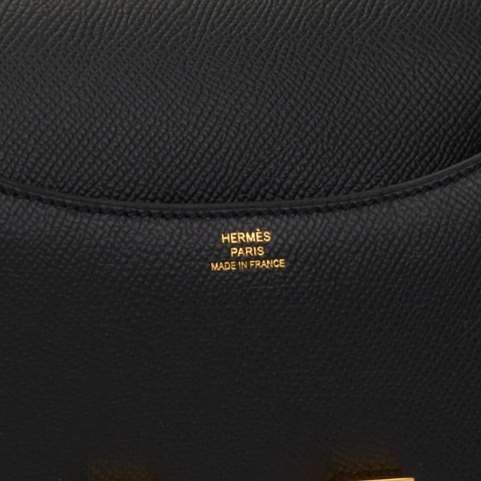 Hermes Constance 18 Black Epsom Gold Hardware